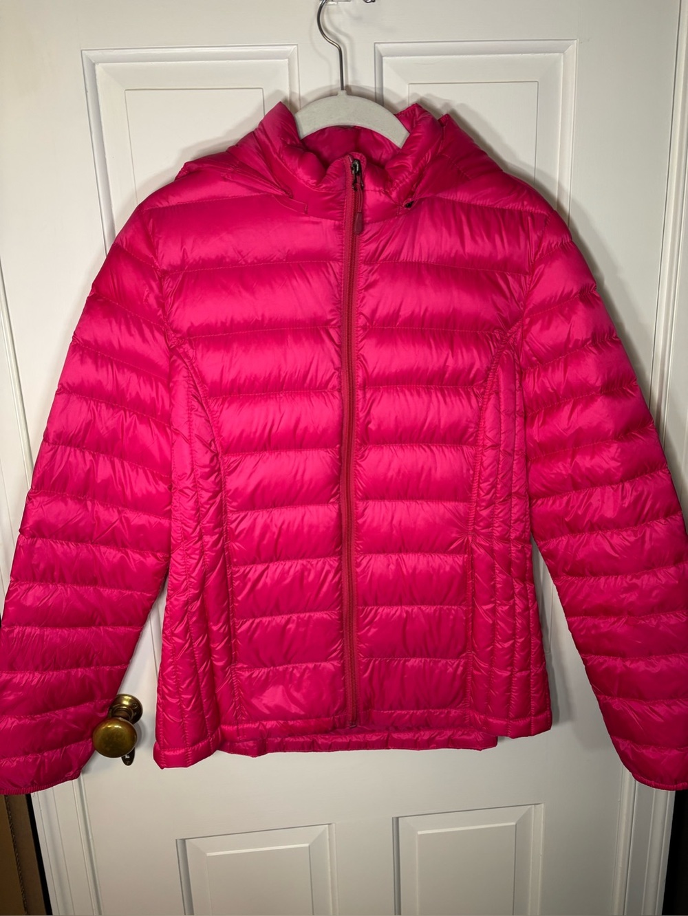 32 Degrees Heat Hooded Hot Pink Quilted Puffer Coat Jacket Women’s Large